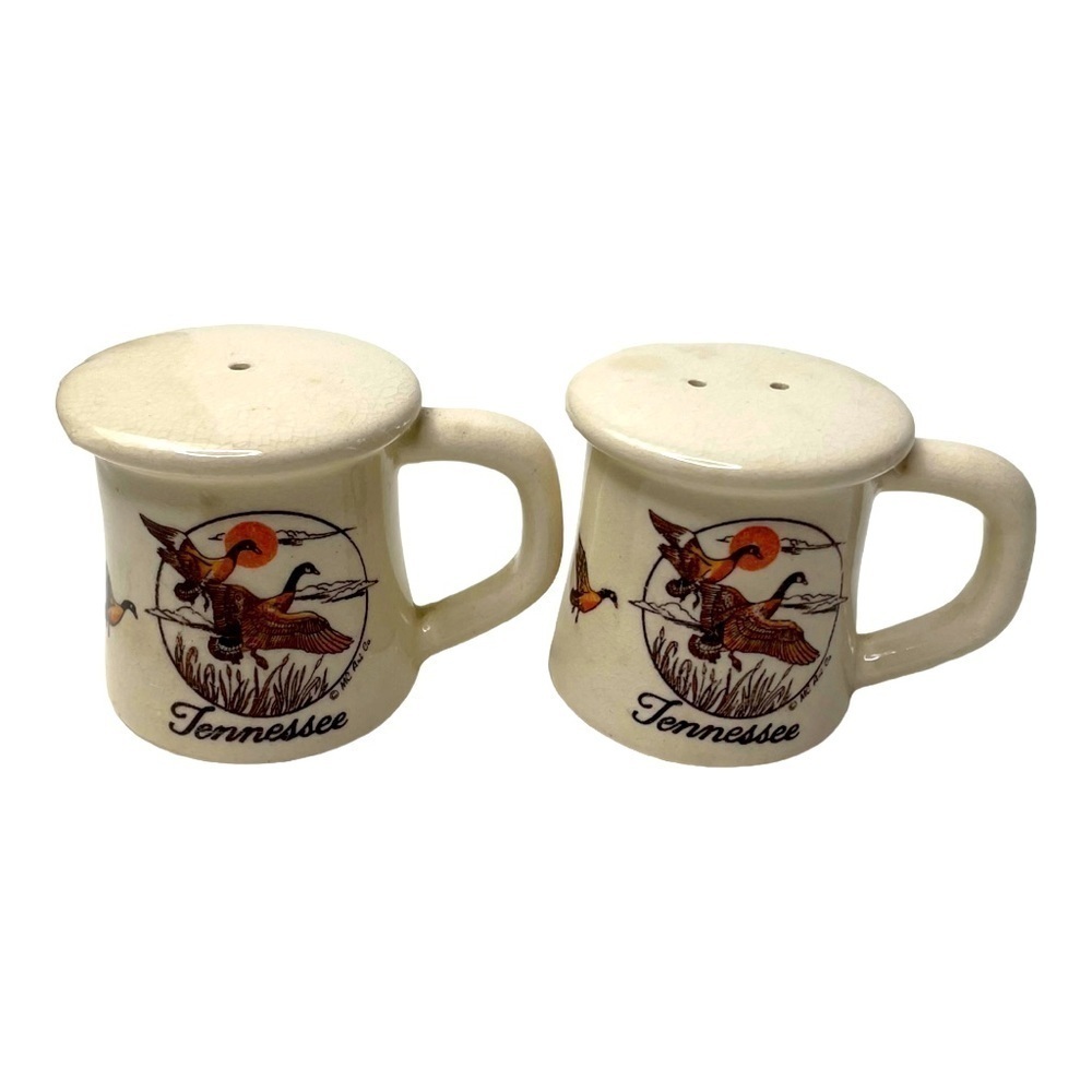 Vintage Tennessee Geese Salt & Pepper Ceramic Shakers